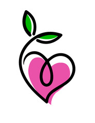 apple with heart