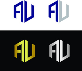 Letter A and letter V logo