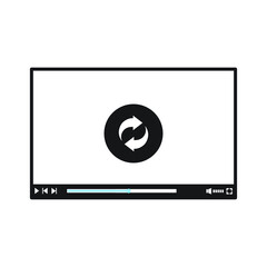 vector illustration of a media player interface