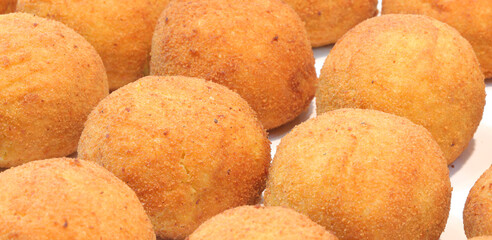 stuffet balls of rice called ARANCINI in Italy