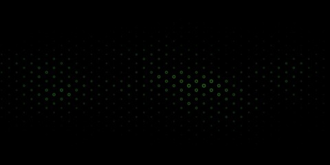 Dark Green vector background with occult symbols.