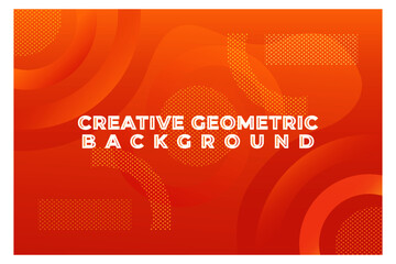 Creative Geometric Background, gradient effect elegant background, dark red and orange color gradient effect modern abstract vector background