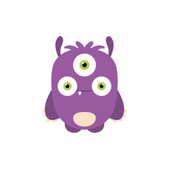 Cute monster. Cartoon character. Flat style. Vector illustration
