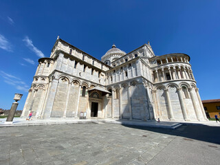 Field of Miracles, Pisa. Panoramic view without tourists on a sunny day