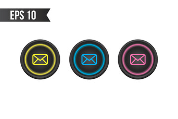 email button icon / message button for websites / applications