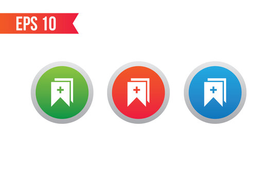 circle bookmark button icon / favorite button for websites / applications