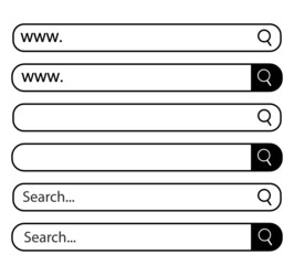 Set of sarch bars, search boxes