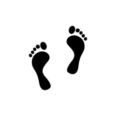 Fototapeta na wymiar Foot print icon for medical design. Modern design vector