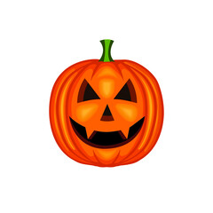 Vector illustration of a cartoon Halloween pumpkin