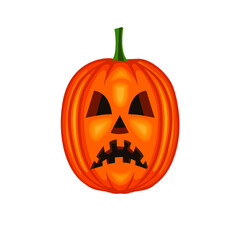 Vector illustration of a cartoon Halloween pumpkin