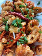 sweet and spicy hot calamari