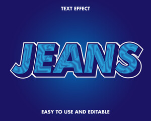 Editable text effect - jeans style