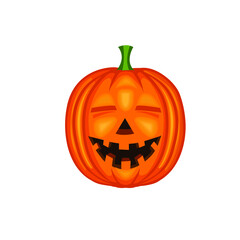 Vector illustration of a cartoon Halloween pumpkin