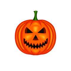 Vector illustration of a cartoon Halloween pumpkin