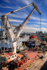 Dredge ships Harbour area: "Isla Demarchi". Buenos Aires, Argentina. 