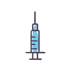 Medical injection fill style icon vector design