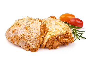 Chicken fillet for grill, BBQ dishes, isolated on white background
