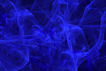 Blue waves from lines, abstract background for design.