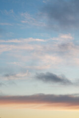 beautiful dramatic sunset sky with clouds