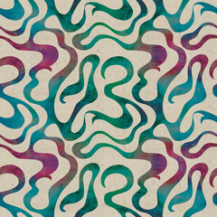 abstact waves colorfull seamless pattern, wavy ornament 
