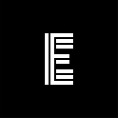 Triple Double Line Letter Logotype E