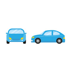 This is a collection of cars in a flat style. Illustration on white background.