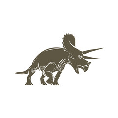 Triceratops dinosaurs logo design vector. Icon Symbol. Template Illustration
