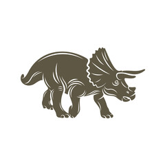 Triceratops dinosaurs logo design vector. Icon Symbol. Template Illustration © shuttersport