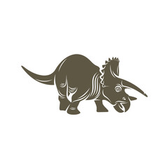 Triceratops dinosaurs logo design vector. Icon Symbol. Template Illustration