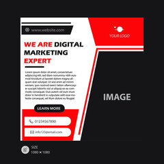 We are digital marketing expert. Business Marketing Agency Square Banner Social Media Post Instagram Banner for Business Promotion