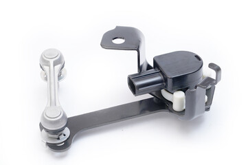 Ground clearance height sensor on white background bottom view