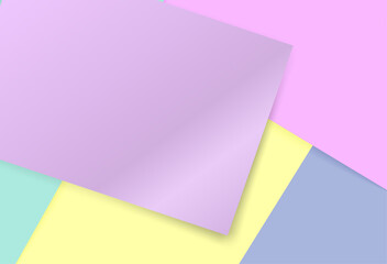 Colorful pastels paper background. design with  light and shadows. Vector.