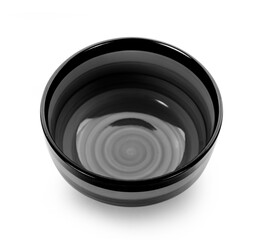 empty color bowl on white background