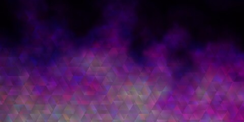 Light Purple vector pattern with lines, triangles.