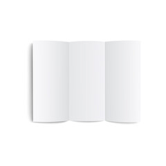 Blank white paper trifold leaflet template flyer and a4 mock up.
