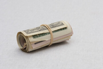 dinero, billetes con goma 