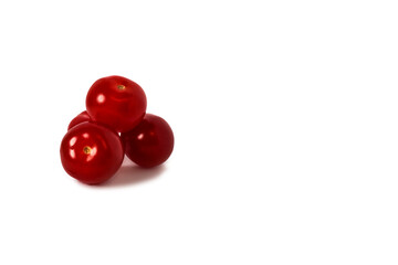 cherry tomatoes isolated on white background
