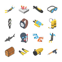 
Scuba Diving Icons 
