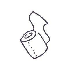 Isolated toilet paper line style icon vector design