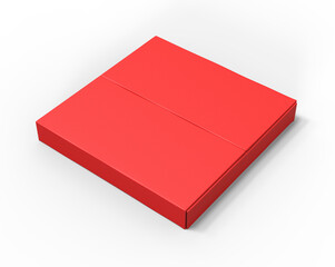 Blank easy fold mailer box for branding and mock up design, 3d render illustration.
