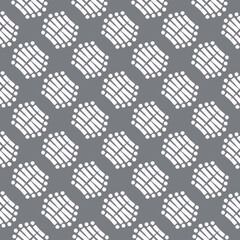 A simple white and gray pattern of rectangles and dots. Hand illustration. Scandinavian style, design for wallpaper, fabric, textile.
