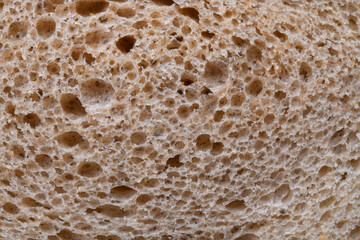 Close up bread background texture. Macro photo