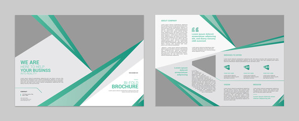 abstract Bi-fold Brochure Design 
