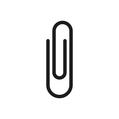 Paper clip icon isolated on white background. 