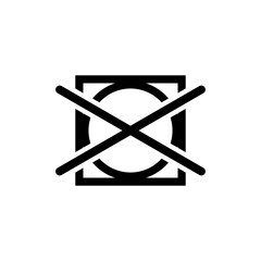 Laundry icon isolated on white background. Do not tumble dry  symbol. Washing sign.
