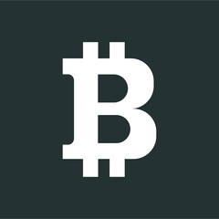 Obraz premium Bitcoin sign icon for internet money. Crypto currency symbol and coin image for using in web projects or mobile applications. Blockchain based secure cryptocurrency. Isolated vector illustration.