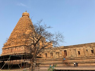 Brihadeeswarar temple in Thanjavur, Tamil nadu. This is the Hindu temple built in Dravidian...