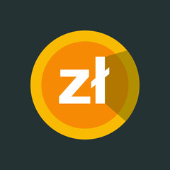 Fototapeta premium zloty sign icon. Currency sign - money symbol.