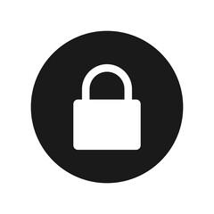 Flat padlock vector icon isolated on white background. Lock icon.