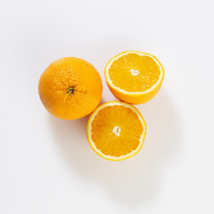 Produktaufnahme Orangen auf weißem Untergrund